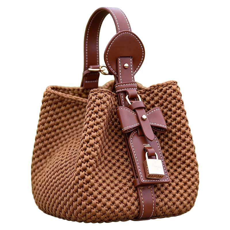 Sac seau vintage tissé à la main