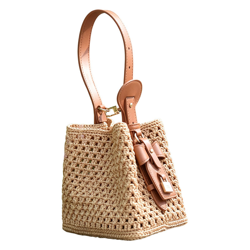 Sac fourre-tout au crochet ajouré tissé à la main